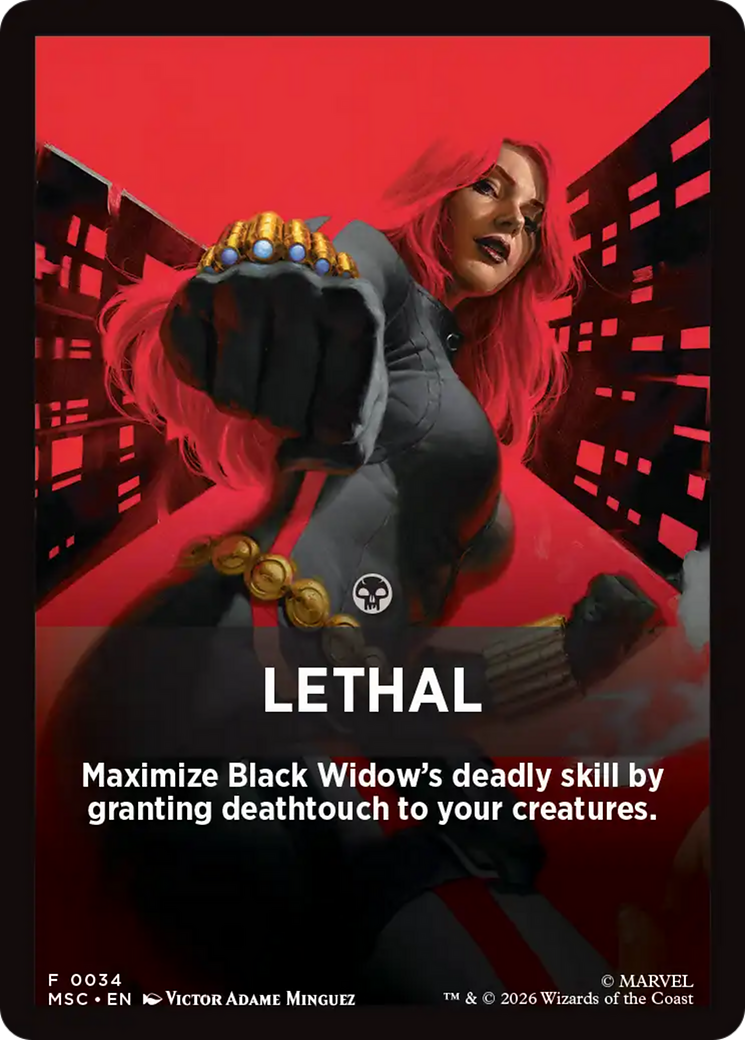 Lethal Theme Card [Marvel Super Heroes Commander] | Shuffle n Cut Hobbies & Games