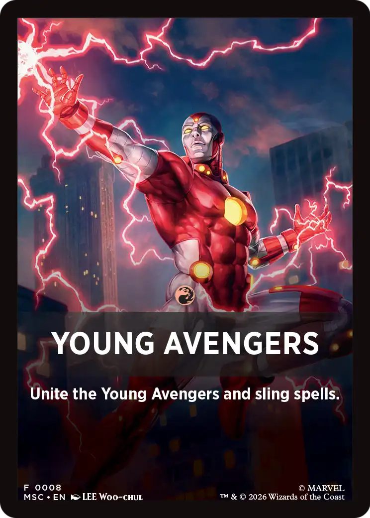Young Avengers Theme Card (0008) [Marvel Super Heroes Commander] | Shuffle n Cut Hobbies & Games