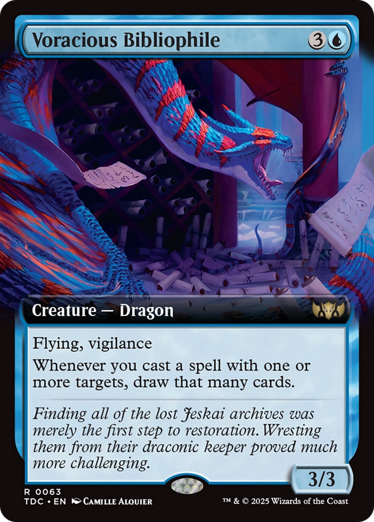 Voracious Bibliophile (Extended Art) [Tarkir: Dragonstorm Commander] | Shuffle n Cut Hobbies & Games