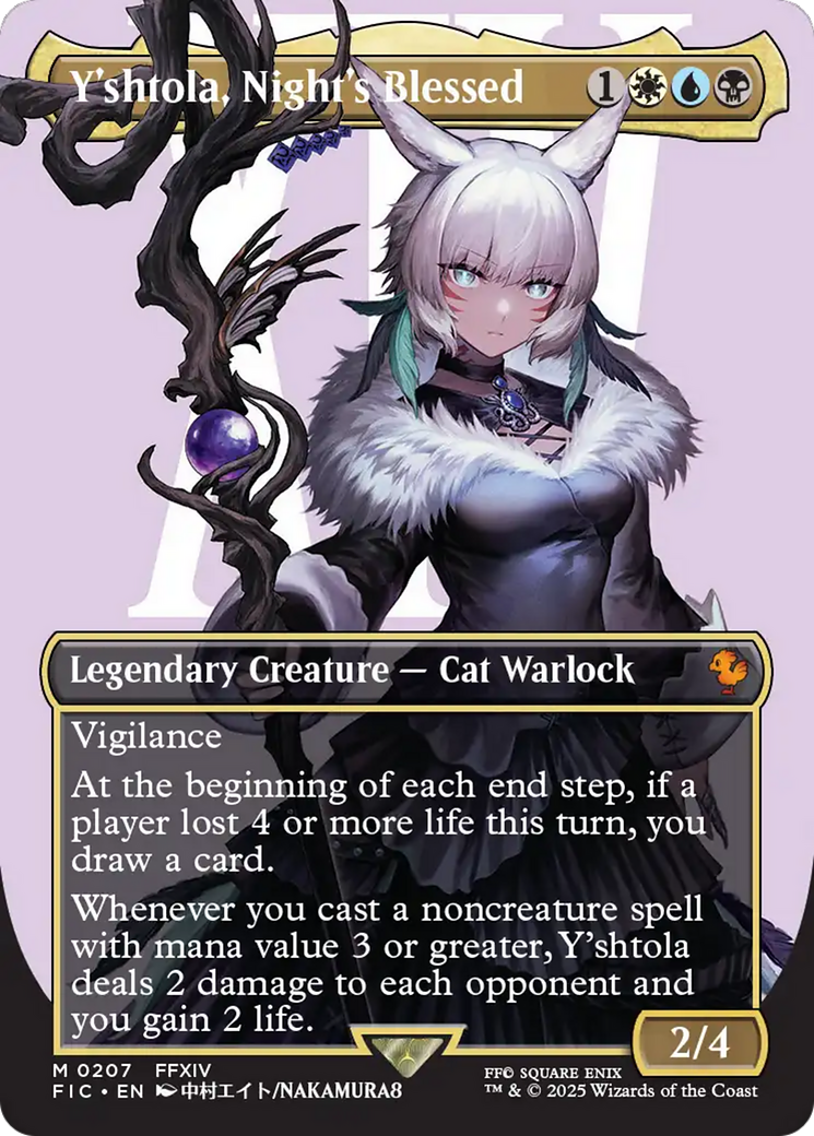 Y'shtola, Night's Blessed (Borderless) (Surge Foil) [FINAL FANTASY Commander] | Shuffle n Cut Hobbies & Games