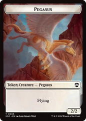 Contract // Pegasus Double-Sided Token [Secrets of Strixhaven Commander Tokens] | Shuffle n Cut Hobbies & Games