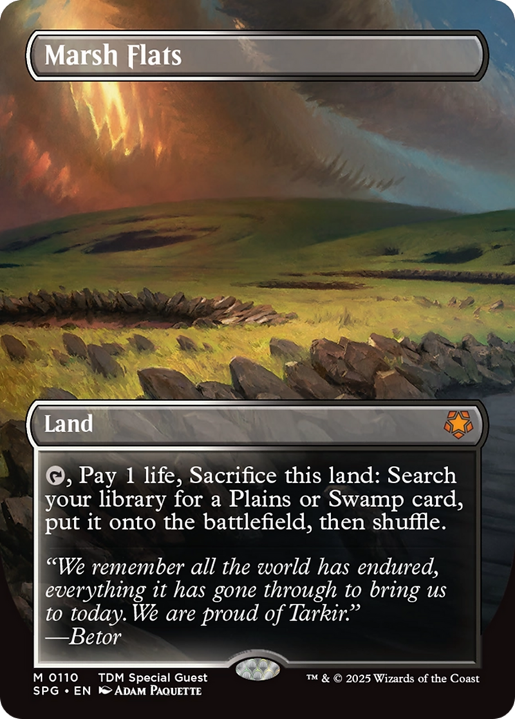 Marsh Flats (Borderless) [Tarkir: Dragonstorm Special Guests] | Shuffle n Cut Hobbies & Games