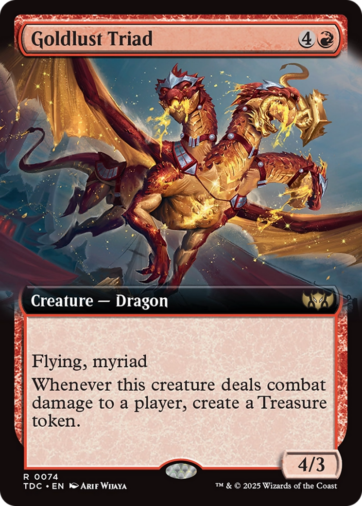 Goldlust Triad (Extended Art) [Tarkir: Dragonstorm Commander] | Shuffle n Cut Hobbies & Games