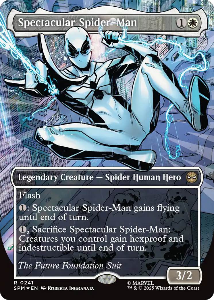 Spectacular Spider-Man (0241) (Borderless) (Textured Foil) [Marvel's Spider-Man] | Shuffle n Cut Hobbies & Games