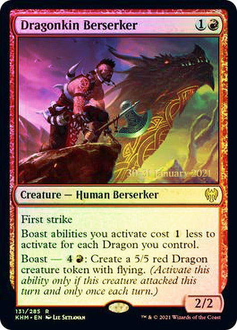 Dragonkin Berserker [Kaldheim Prerelease Promos] | Shuffle n Cut Hobbies & Games