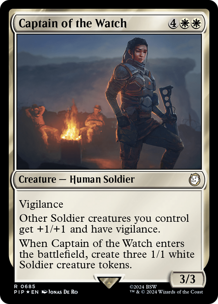 Captain of the Watch (Surge Foil) [Fallout] | Shuffle n Cut Hobbies & Games
