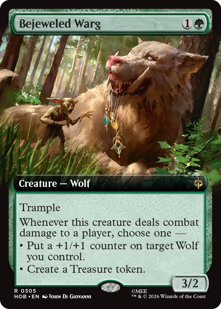 Bejeweled Warg (Extended Art) [The Hobbit] | Shuffle n Cut Hobbies & Games