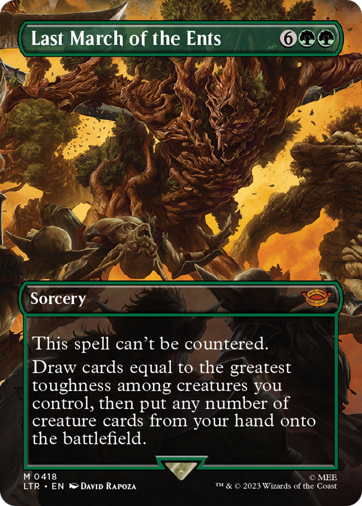 Last March of the Ents (Borderless Alternate Art) [The Lord of the Rings: Tales of Middle-Earth] | Shuffle n Cut Hobbies & Games