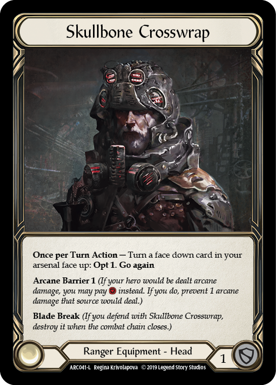 Skullbone Crosswrap [ARC041-L] (Arcane Rising)  1st Edition Cold Foil | Shuffle n Cut Hobbies & Games