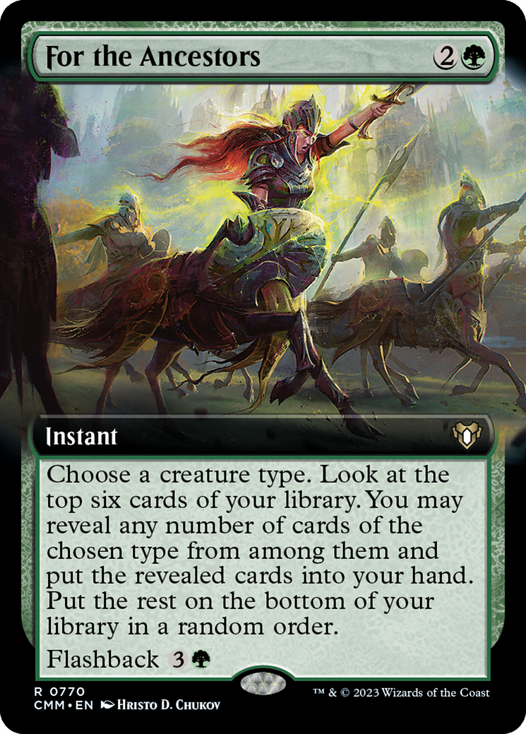For the Ancestors (Extended Art) [Commander Masters] | Shuffle n Cut Hobbies & Games