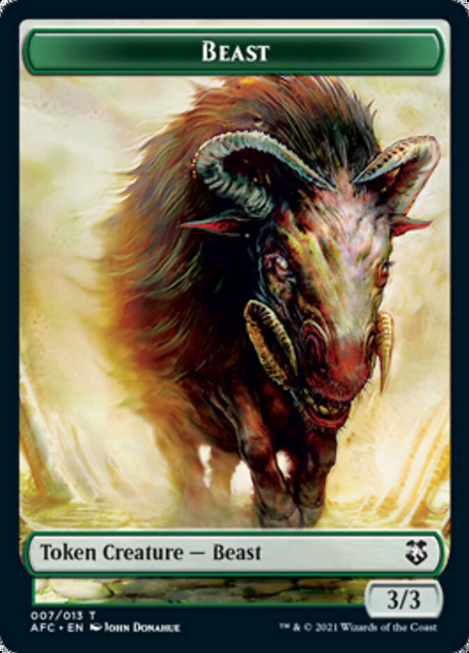 Beast // Dragon Spirit Double-Sided Token [Dungeons & Dragons: Adventures in the Forgotten Realms Commander Tokens] | Shuffle n Cut Hobbies & Games