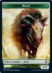 Beast // Dragon Spirit Double-Sided Token [Dungeons & Dragons: Adventures in the Forgotten Realms Commander Tokens] | Shuffle n Cut Hobbies & Games