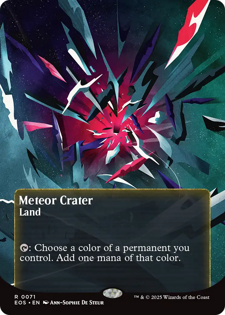 Meteor Crater (0071) (Borderless) [Edge of Eternities: Stellar Sights] | Shuffle n Cut Hobbies & Games
