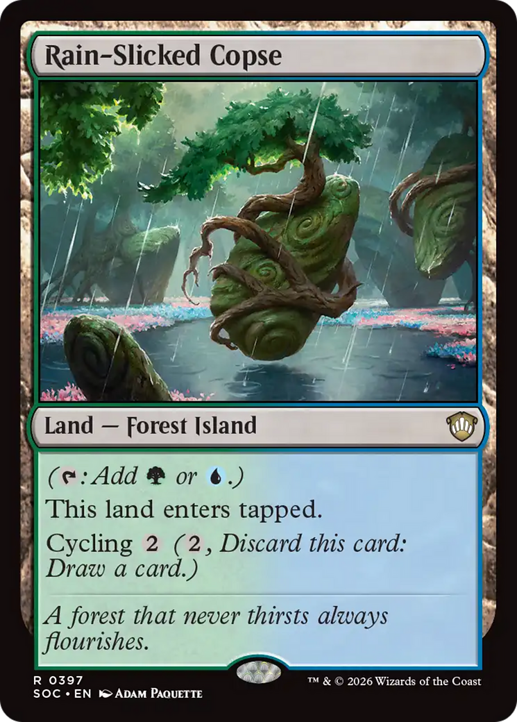 Rain-Slicked Copse [Secrets of Strixhaven Commander] | Shuffle n Cut Hobbies & Games