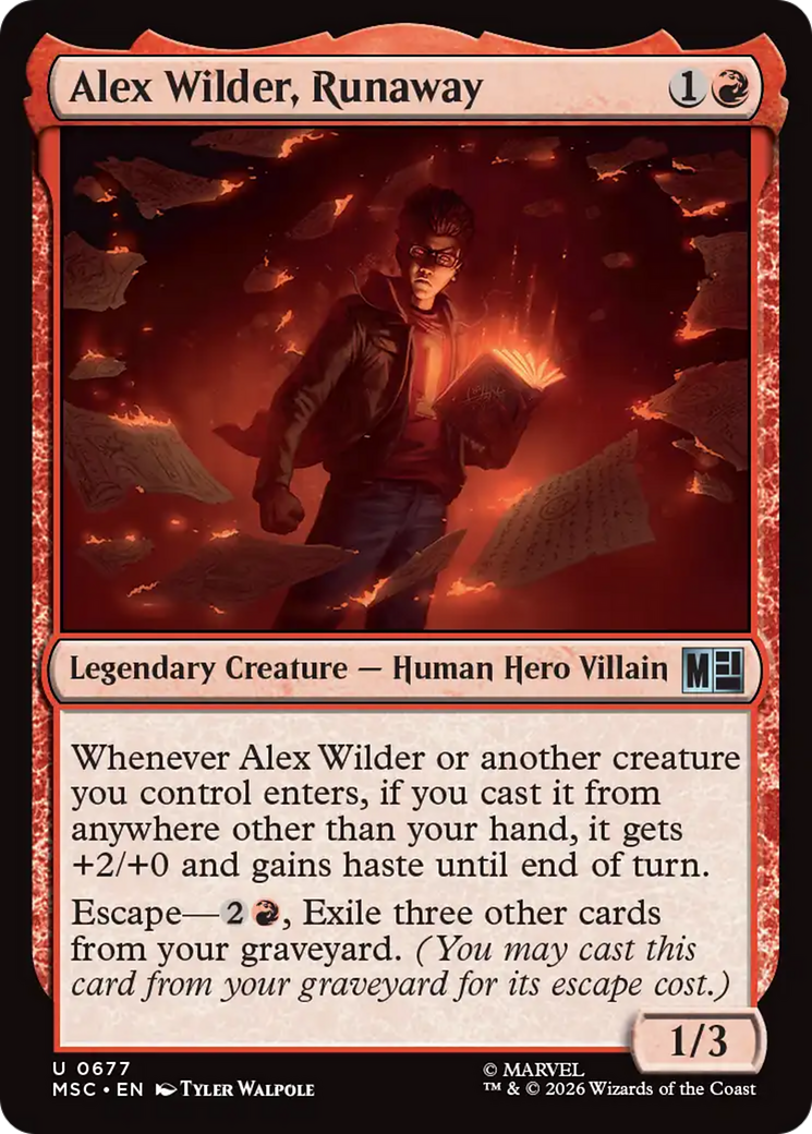 Alex Wilder, Runaway [Marvel Super Heroes Commander] | Shuffle n Cut Hobbies & Games