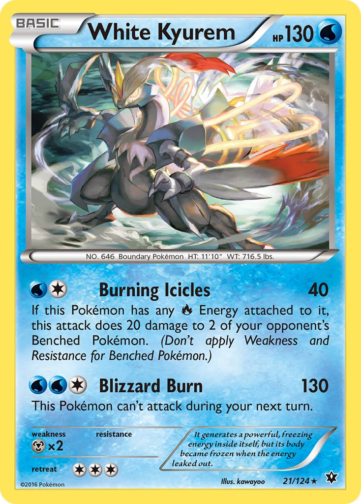 White Kyurem (21/124) (Theme Deck Exclusive) [XY: Fates Collide] | Shuffle n Cut Hobbies & Games