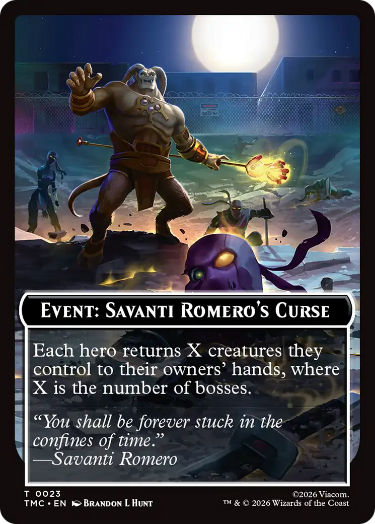 Event: Savanti Romero's Curse [Teenage Mutant Ninja Turtles Commander Tokens] | Shuffle n Cut Hobbies & Games