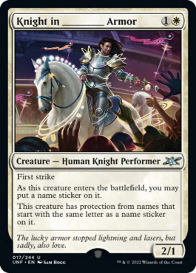 Knight in _____ Armor [Unfinity] | Shuffle n Cut Hobbies & Games