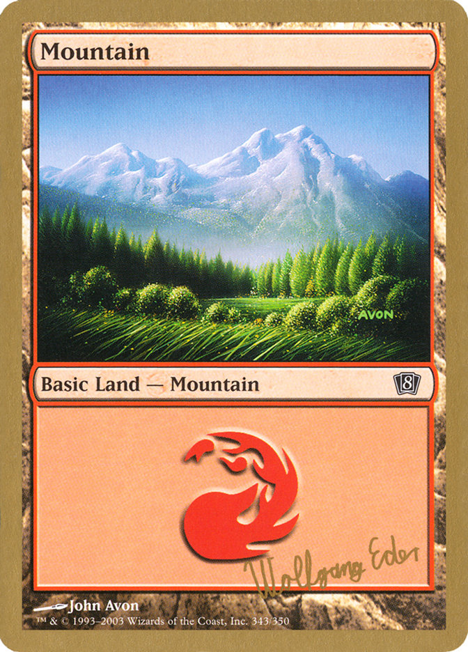 Mountain (we343) (Wolfgang Eder) [World Championship Decks 2003] | Shuffle n Cut Hobbies & Games