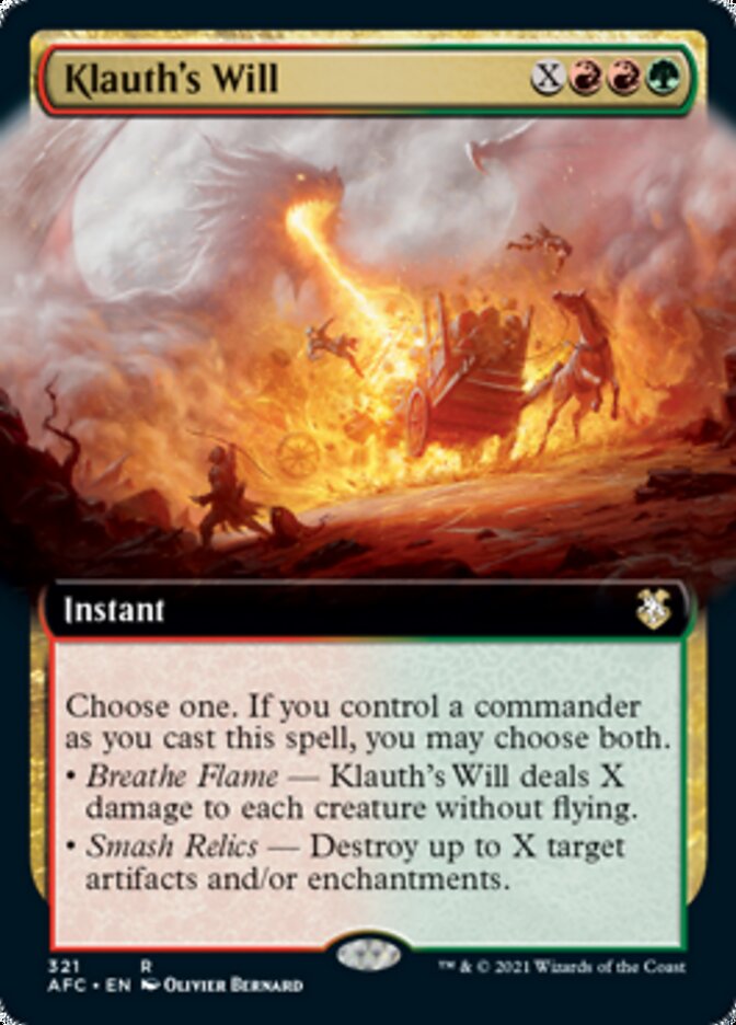 Klauth's Will (Extended Art) [Dungeons & Dragons: Adventures in the Forgotten Realms Commander] | Shuffle n Cut Hobbies & Games