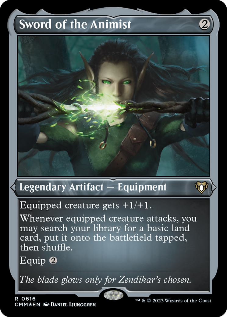 Sword of the Animist (Foil Etched) [Commander Masters] | Shuffle n Cut Hobbies & Games