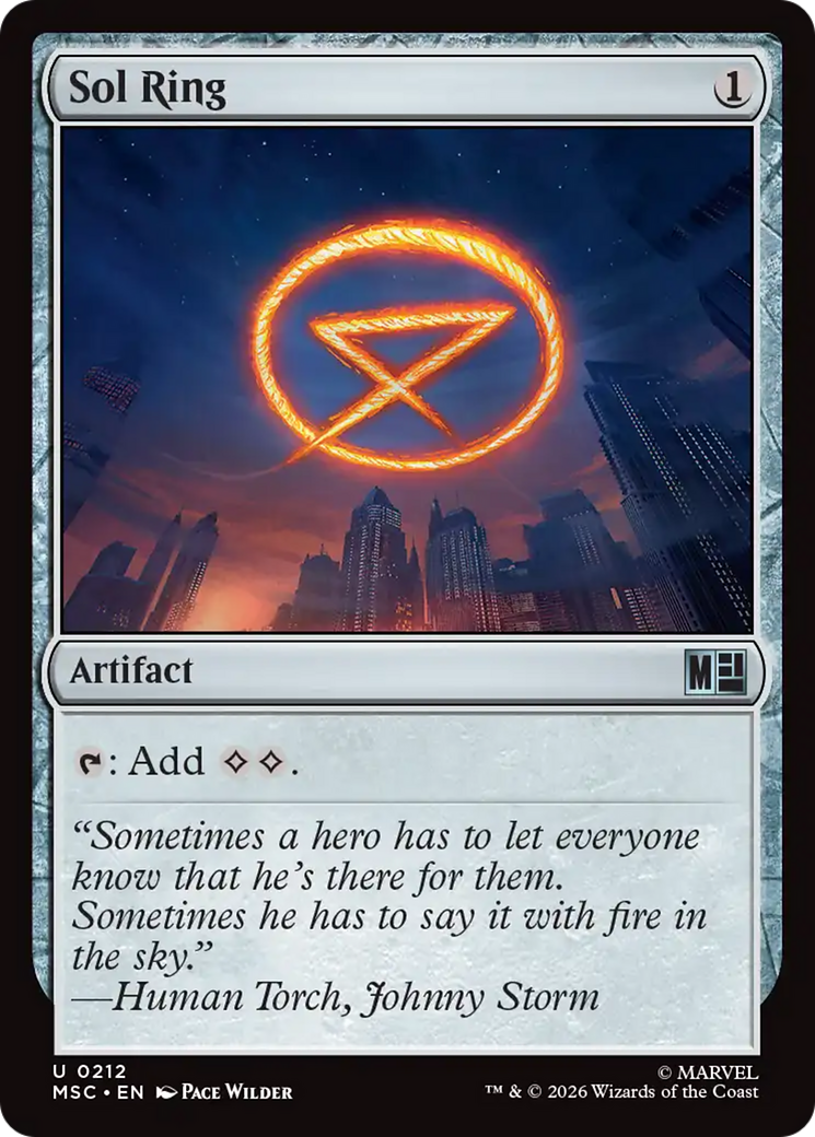 Sol Ring (0212) (Surge Foil) [Marvel Super Heroes Commander] | Shuffle n Cut Hobbies & Games