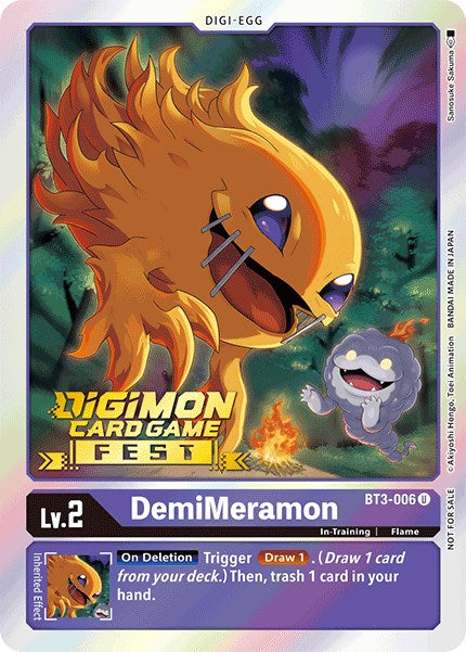 DemiMeramon [BT3-006] (Digimon Card Game Fest 2022) [Release Special Booster Promos] | Shuffle n Cut Hobbies & Games