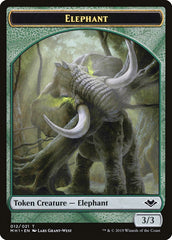 Zombie (007) // Elephant (012) Double-Sided Token [Modern Horizons Tokens] | Shuffle n Cut Hobbies & Games