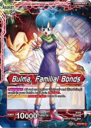 Bulma // Bulma, Familial Bonds [BT8-001] | Shuffle n Cut Hobbies & Games