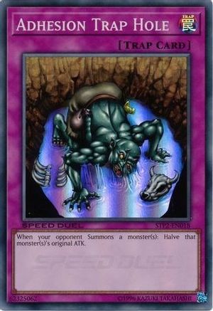 Adhesion Trap Hole [STP2-EN018] Super Rare | Shuffle n Cut Hobbies & Games