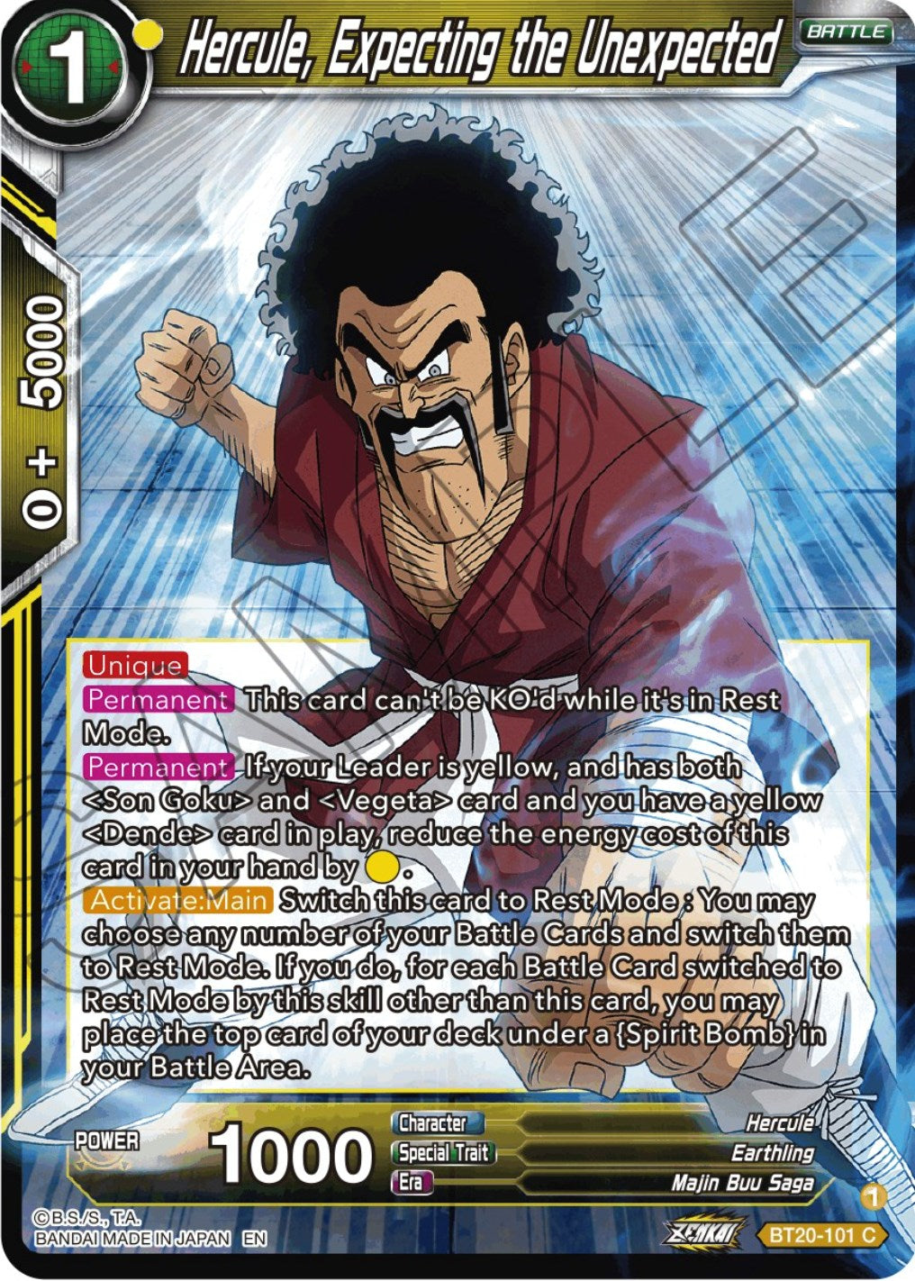 Hercule, Expecting the Unexpected (BT20-101) [Power Absorbed] | Shuffle n Cut Hobbies & Games
