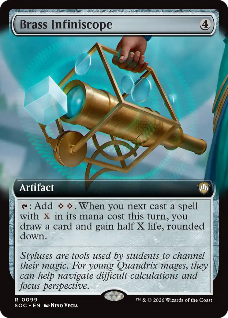 Brass Infiniscope (Extended Art) [Secrets of Strixhaven Commander] | Shuffle n Cut Hobbies & Games