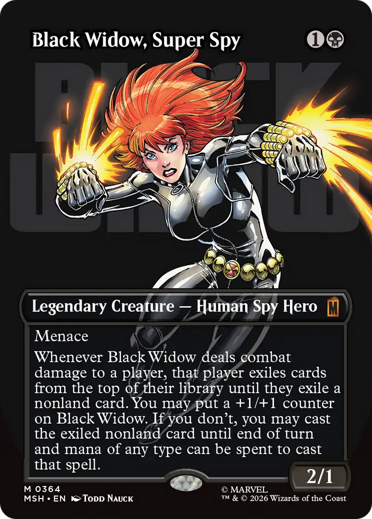 Black Widow, Super Spy (Borderless) (0364) [Marvel Super Heroes] | Shuffle n Cut Hobbies & Games