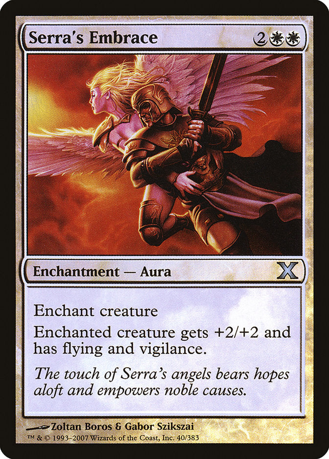 Serra's Embrace (Premium Foil) [Tenth Edition] | Shuffle n Cut Hobbies & Games