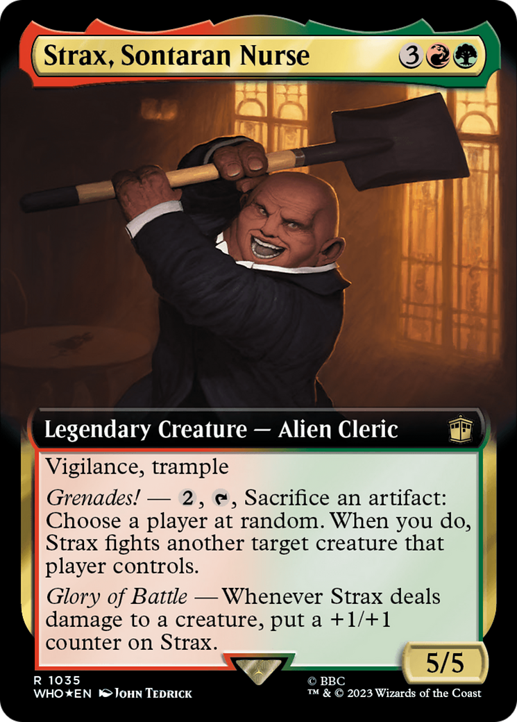 Strax, Sontaran Nurse (Extended Art) (Surge Foil) [Doctor Who] | Shuffle n Cut Hobbies & Games