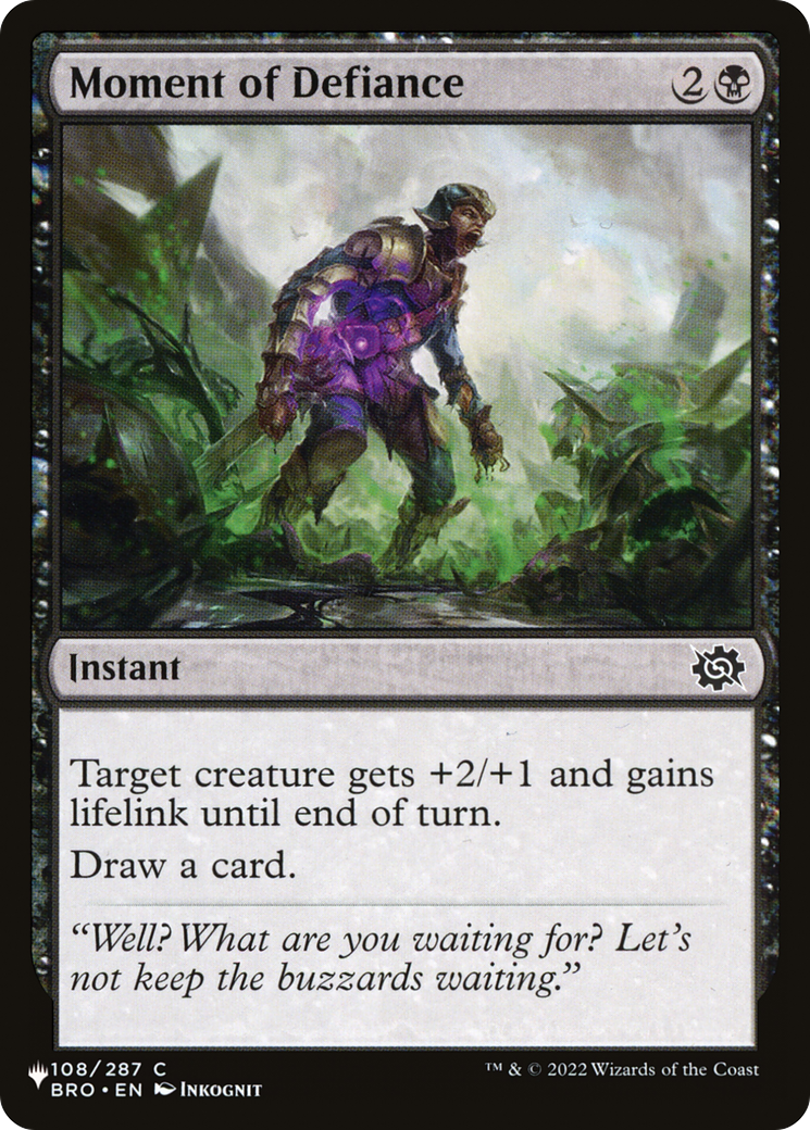 Moment of Defiance [The List] | Shuffle n Cut Hobbies & Games