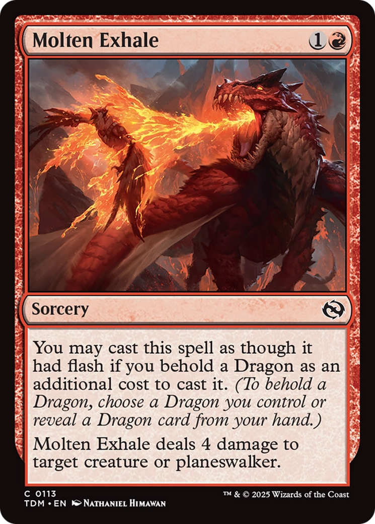 Molten Exhale [Tarkir: Dragonstorm] | Shuffle n Cut Hobbies & Games