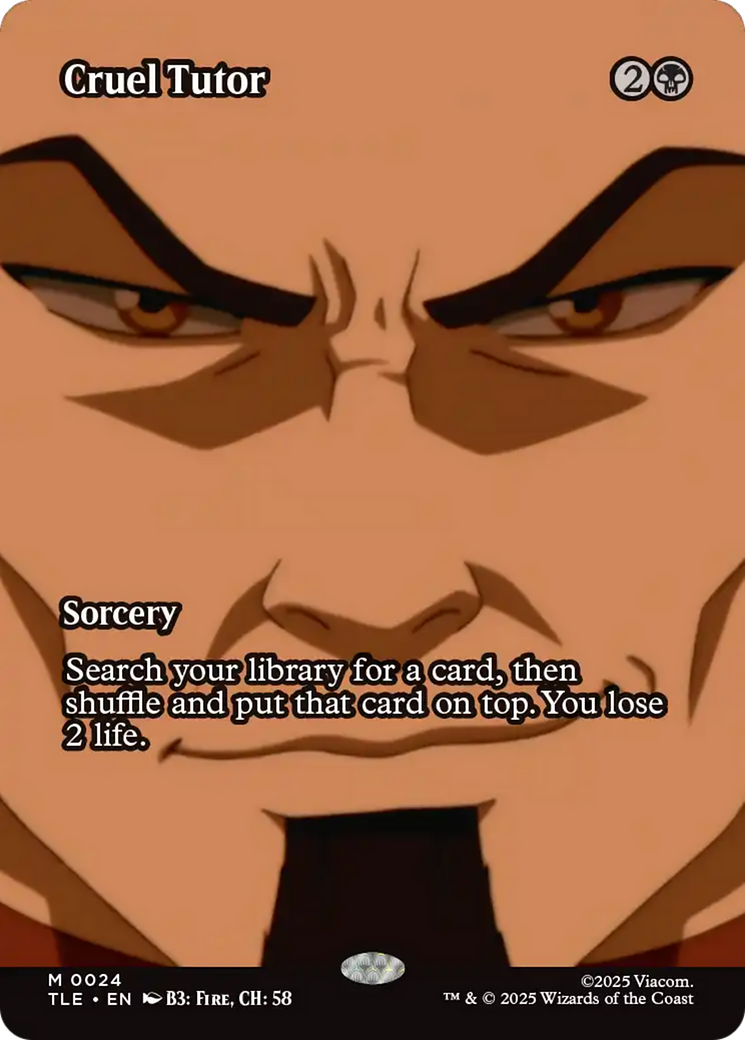Cruel Tutor (Borderless) [Avatar: The Last Airbender: Eternal-Legal] | Shuffle n Cut Hobbies & Games