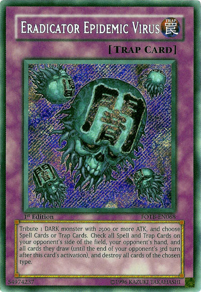 Eradicator Epidemic Virus [FOTB-EN068] Secret Rare | Shuffle n Cut Hobbies & Games