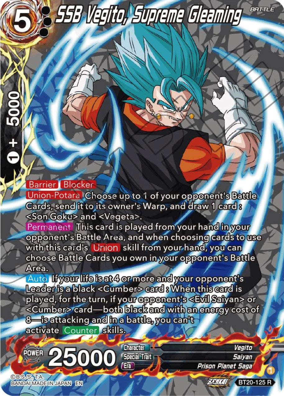 SSB Vegito, Supreme Gleaming (Silver Foil) (BT20-125) [Power Absorbed] | Shuffle n Cut Hobbies & Games