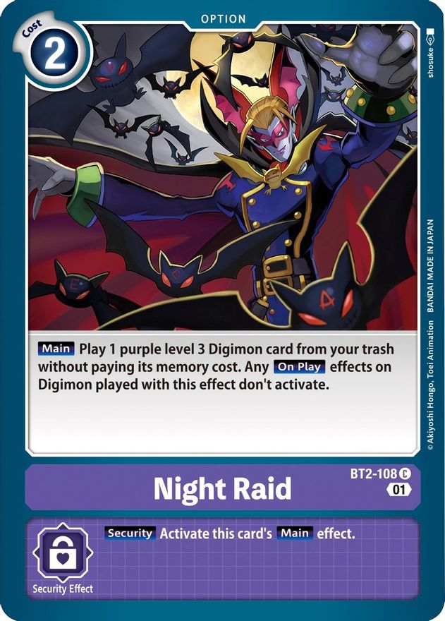 Night Raid [BT2-108] [Starter Deck: Parallel World Tactician] | Shuffle n Cut Hobbies & Games