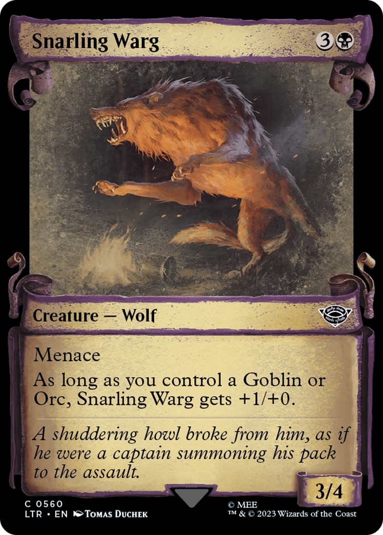 Snarling Warg [The Lord of the Rings: Tales of Middle-Earth Showcase Scrolls] | Shuffle n Cut Hobbies & Games