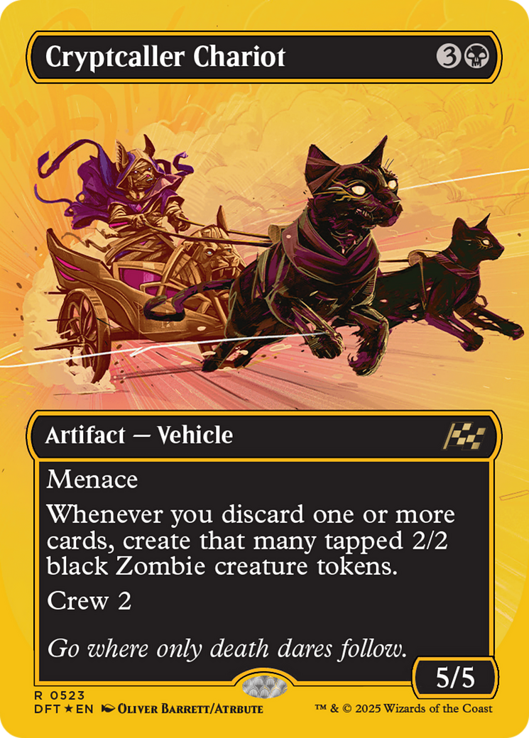 Cryptcaller Chariot (Borderless) (First-Place Foil) [Aetherdrift] | Shuffle n Cut Hobbies & Games