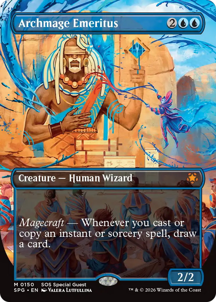 Archmage Emeritus (Borderless) [Secrets of Strixhaven Special Guests] | Shuffle n Cut Hobbies & Games