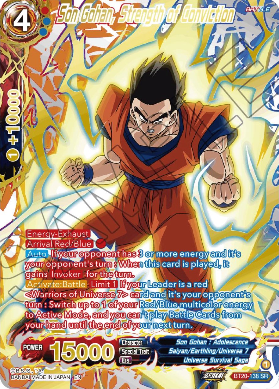 Son Gohan, Strength of Conviction (Gold-Stamped) (BT20-138) [Power Absorbed] | Shuffle n Cut Hobbies & Games