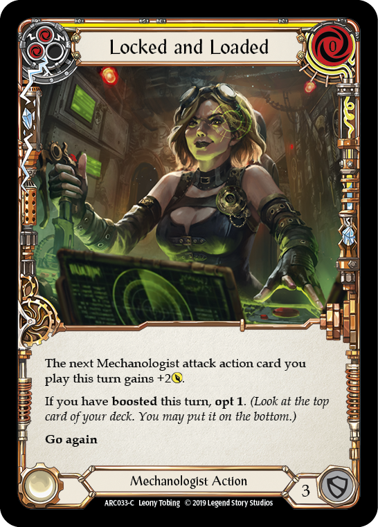 Locked and Loaded (Yellow) [ARC033-C] (Arcane Rising)  1st Edition Normal | Shuffle n Cut Hobbies & Games