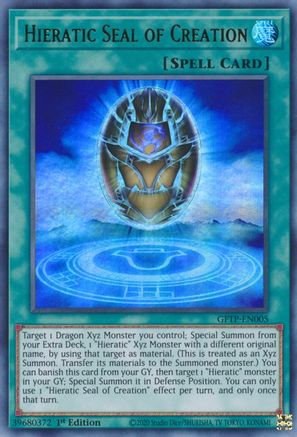 Hieratic Seal of Creation [GFTP-EN005] Ultra rare | Shuffle n Cut Hobbies & Games