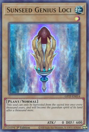 Sunseed Genius Loci [GFTP-EN014] Ultra rare | Shuffle n Cut Hobbies & Games