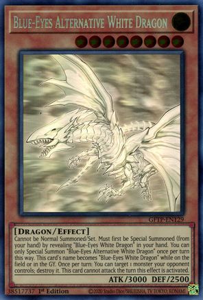 Blue-Eyes Alternative White Dragon [GFTP-EN129] Ghost Rare | Shuffle n Cut Hobbies & Games
