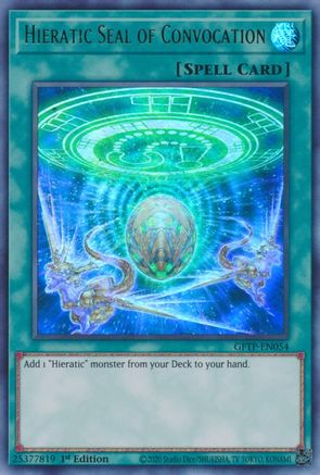 Hieratic Seal of Convocation [GFTP-EN054] Ultra rare | Shuffle n Cut Hobbies & Games